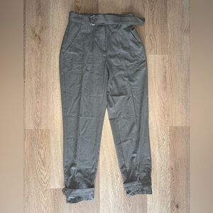 Bershka Charcoal Elastic Waist Pants